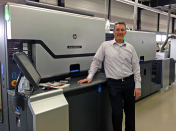 Cees Schouten, technical director at Geostick, with one of the three HP Indigo WS6600 Digital Presses